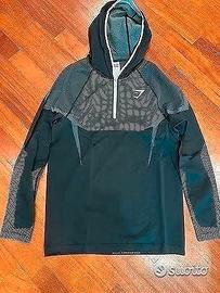 Gymshark Onyx 5.0 Seamless Hoodie Black/Light Grey