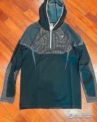 Gymshark Onyx 5.0 Seamless Hoodie Black/Light Grey