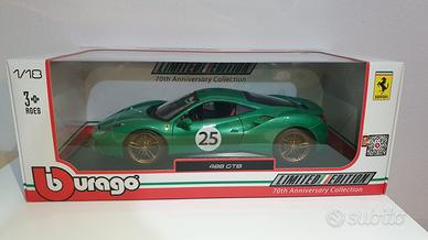 Burago Ferrari 488 Gtb scala 1/18 70th Anniversari