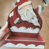 contenitore natalizio in legno