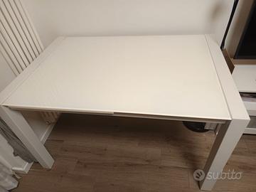 Tavolo allungabile in metallo e vetro (come nuovo)