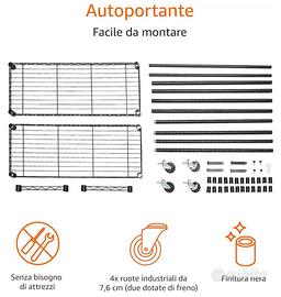 Stand porta abiti con doppia barra