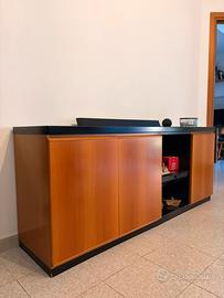 Madia credenza ciliegio massello nero laccato