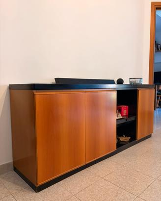 Madia credenza ciliegio massello nero laccato
