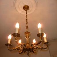 Lampadario anni 50 in ottone