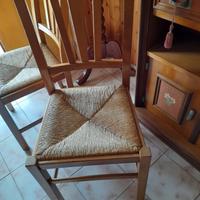 4 sedie Legno massello 