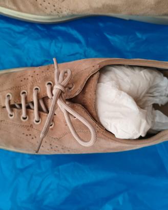 Scarpe uomo casual in camoscio color tortora