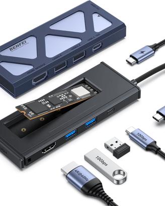 Hub USB-C BENFEI con alloggiamento ssd NVME M.2