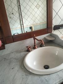 mobile bagno con lavabo integrato e top vero marmo