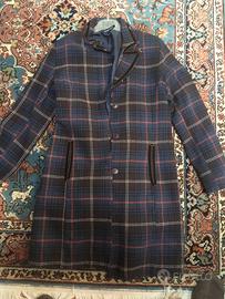 Cappottino leggero scozzese blu marrone
