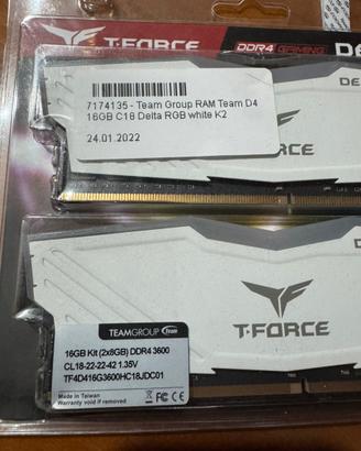 Ram t force 3600 mhz c 18