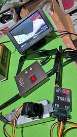kit FPV TX×RX+MONITOR+OBIETTIVO
