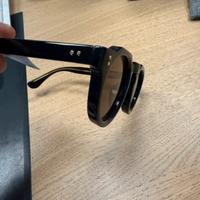 Occhiali da sole neri lenti marroni