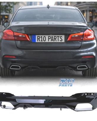 DIFFUSORE BMW G30 G31 LOOK M PERFORMANCE NERO LUCI