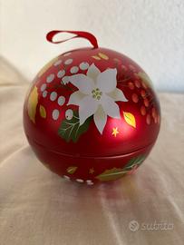 Scatola di latta, palla Natale