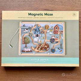 LITTLE DUTCH labirinto magnetico in legno NUOVO