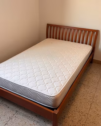 Letto completo di rete  una piazza e mezza