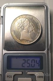 ⭐ RARISSIMA 5 Lire 1859 Vittorio Emanuele II - 