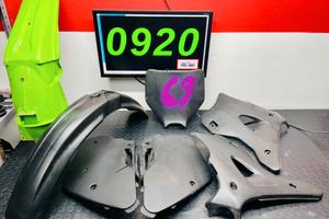 KIT PLASTICHE NERO OPACO KAWASAKI KX 125 E 250 DAL