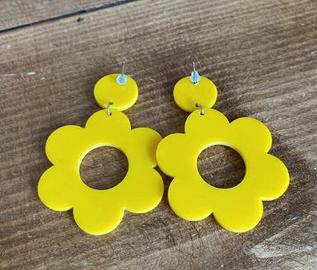 Orecchini gialli da donna