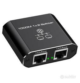 Switch Ethernet 2 porte 1000Mbps LAN RJ45  da1 a 2