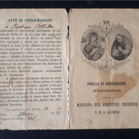 pagella arciconfraternita madonna e s. san alfonso