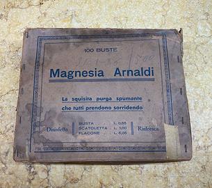 Antica scatola confezione Magnesia purga farmacia