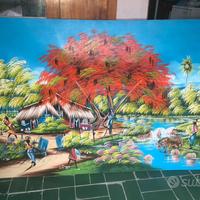 Quadro caraibico su tela
