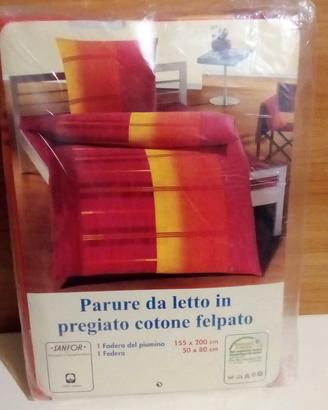 PARURE LETTO SINGOLO COTONE FELPATO