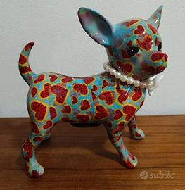 Scultura da collezione Pomme Pidou Chihuahua cuori