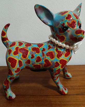 Scultura da collezione Pomme Pidou Chihuahua cuori
