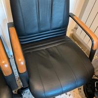 POLTRONA  DA STUDIO/UFFICIO PELLE/RADICA