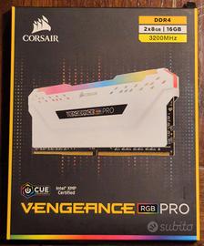 RAM DDR4 Vengeance Pro Bianca RGB 3200mHz 16GB