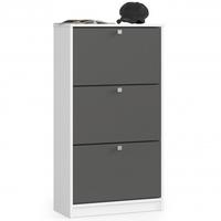 Scarpiera Bianco 60 cm 3 ante Colore frontale Grig
