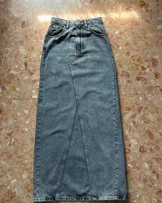 Maxi gonna jeans Topshop lunga