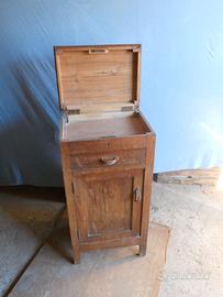 Antico Comodino/mobiletto con ribalta