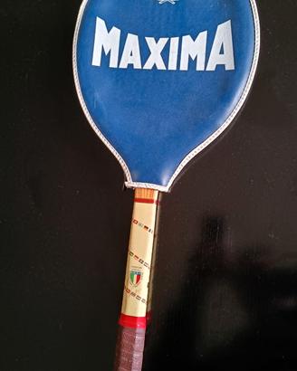 Racchetta da tennis vintage in legno Maxima