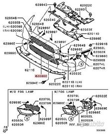 Griglia paraurti ant mitsubishi lancer evo x 10