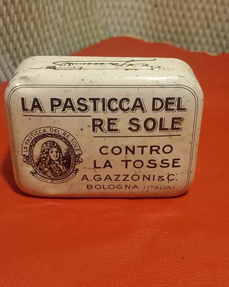 Rara Scatola Latta Vintage "Pasticca del Re Sole"