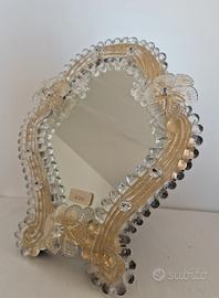 Specchio Veneziano vetro di Murano oro zecchino