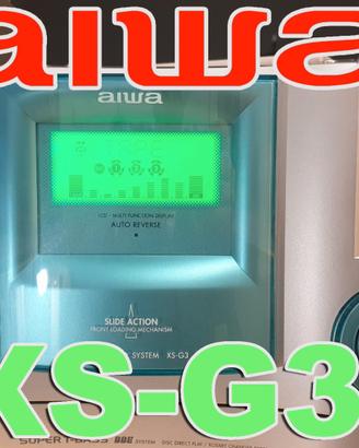 AIWA Mini Hi-Fi 3 CD Changer Cassette Radio XS-G3