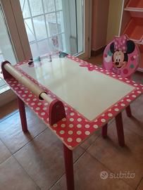 Scrivania e sedia Minnie per bambina