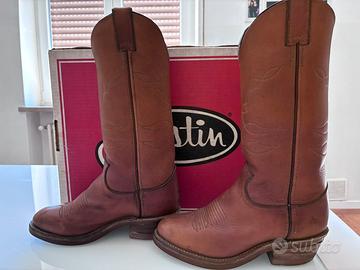 Stivali western Justin Boots pelle cognac
