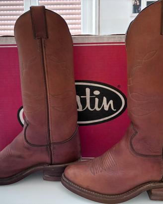 Stivali western Justin Boots pelle cognac