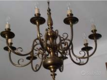 Lampadario in ottone