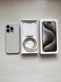 Iphone 15 pro, white titanium 128GB