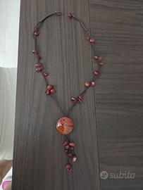 Collana artigianale in pietra dura