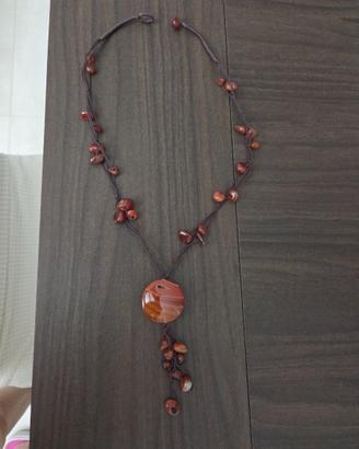 Collana artigianale in pietra dura