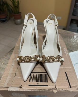 Scarpe Décolleté da Donna Zara di Colore Beige