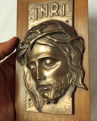 SCULTURA DI GESU' CRISTO IN OTTONE / BRONZO DORATO